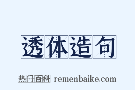 透体造句是什么意思的图片